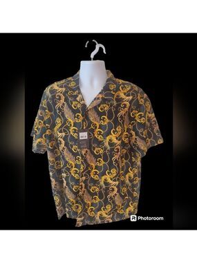 Level Ten Mens Button Down Short Sleeve Shirt Size XL